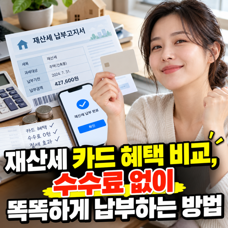 재산세 카드 혜택 비교, 수수료 없이 똑똑하게 납부하는 방법
