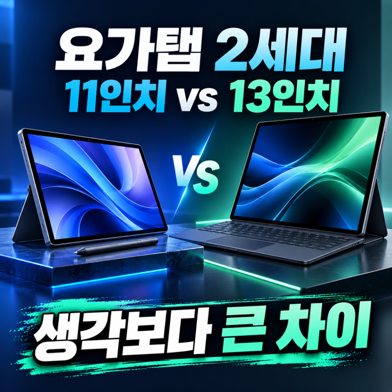 레노버 요가탭 2세대, 11인치와 13인치 차이가 생각보다 큰 이유