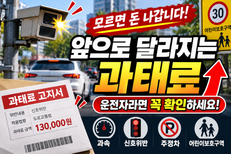 「운전자라면 꼭 확인! 앞으로 달라지는 과태료｜모르면 돈 나갑니다」
