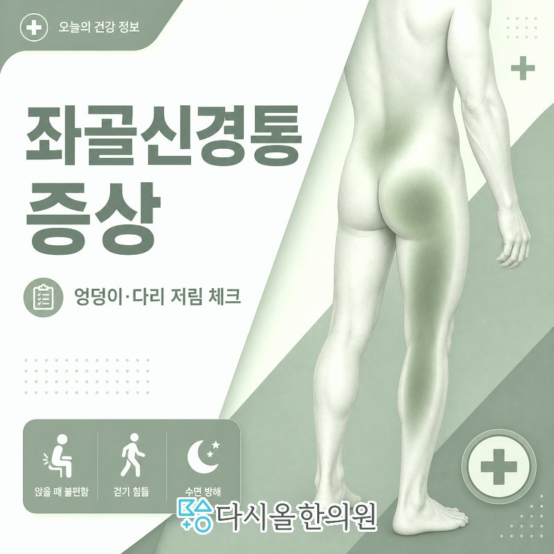 문정동 추나치료 좌골신경통 이상근증후군 골반통이 있을 때