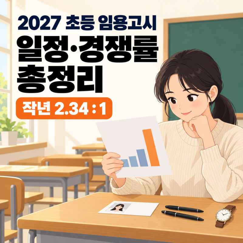 2027 초등 임용고시 일정, 작년 경쟁률과 시험 당일 준비물까지