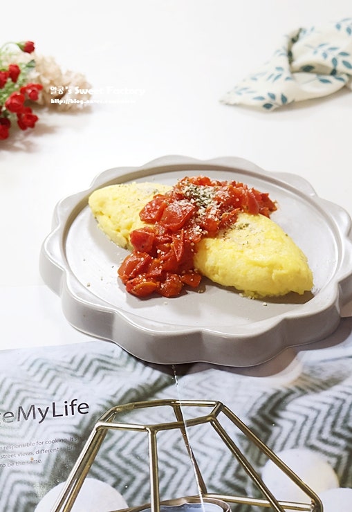 토마토 오믈렛 만들기 레시피 홈브런치 메뉴 계란요리