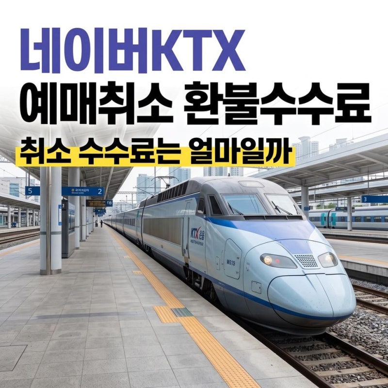 네이버KTX승차권확인 경로와 예매취소 환불수수료 조회방법 한눈에 정리