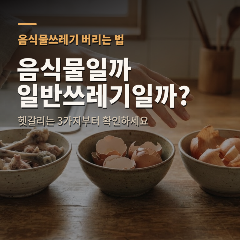 음식물쓰레기 버리는 법, 음식물일까 일반쓰레기일까?