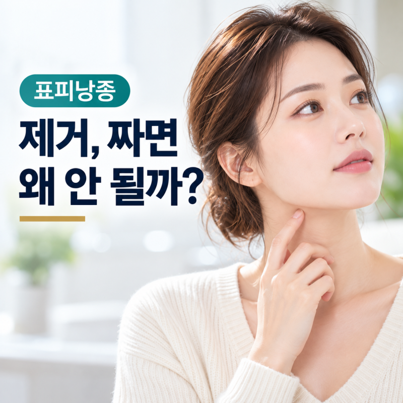 표피낭종 제거, 짜면 왜 안 될까? (낭벽 적출)