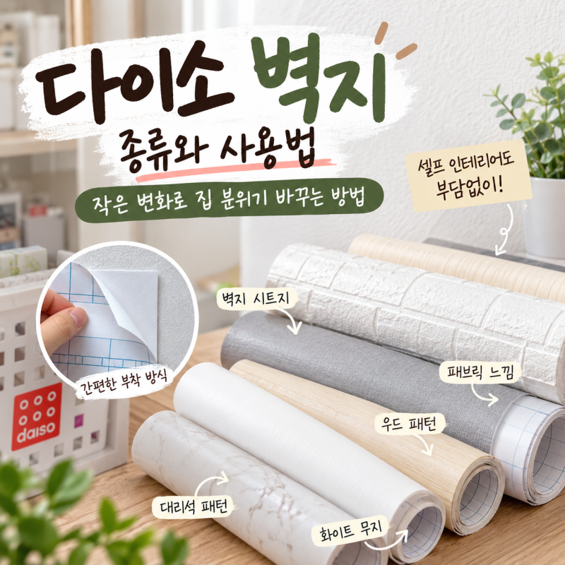 다이소 벽지 샀다가 후회? 일반 벽지와 실크벽지 구분하는 법