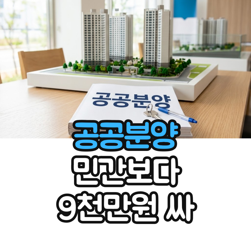 공공분양 59㎡ 민간보다 9천만원 싸, 10곳 중 3곳 역전과 자격 소득기준