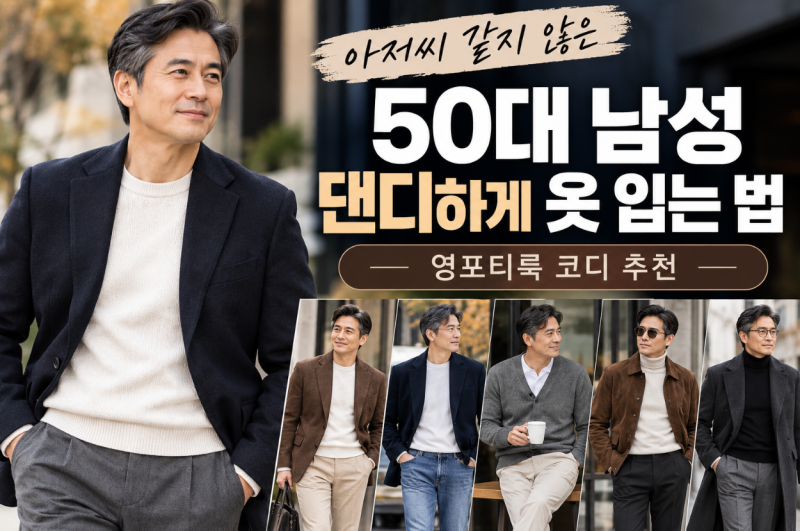 50대 가을 남성 댄디룩, 하객룩, 영포티룩