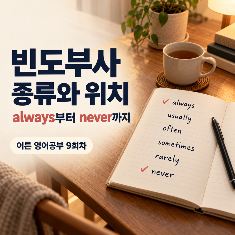 빈도부사 종류와 위치, always부터 never까지 뜻 정리