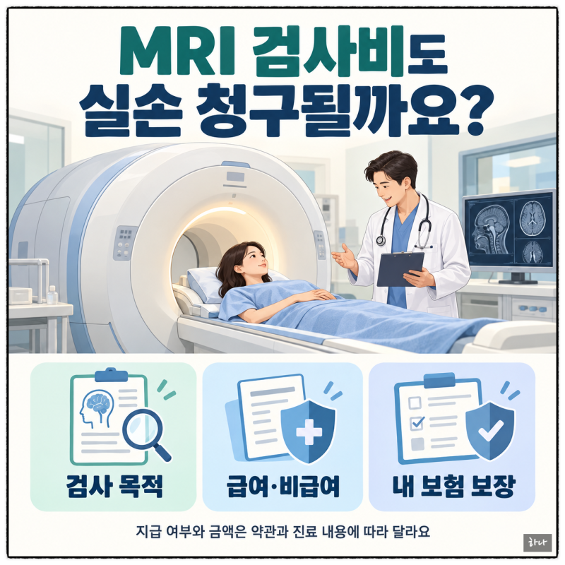 MRI 검사 실손보험 청구될까요? 급여·비급여와 검사 목적 확인