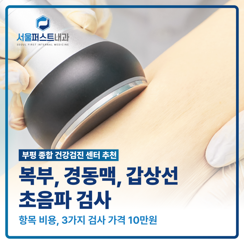 부평 종합 건강검진 센터 추천: 복부, 경동맥, 갑상선 초음파 검사 항목 비용, 3가지 검사 가....