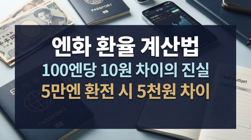 엔화 환율 계산 공식! 100엔당 10원 차이가 만드는 5,000원의 진실