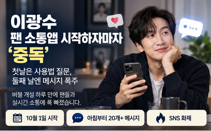 이광수, 팬 소통앱 시작하자마자 ‘중독’…김우빈·아이브 레이까지 관심