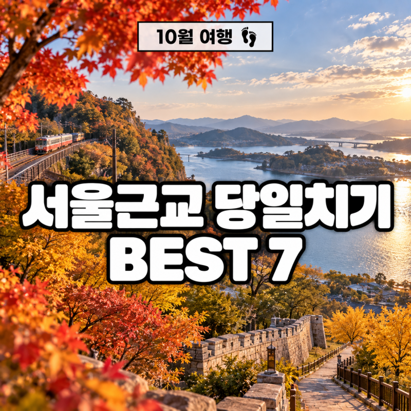 2026 10월 서울근교 당일치기 여행지 BEST 7 가을 데이트 추천