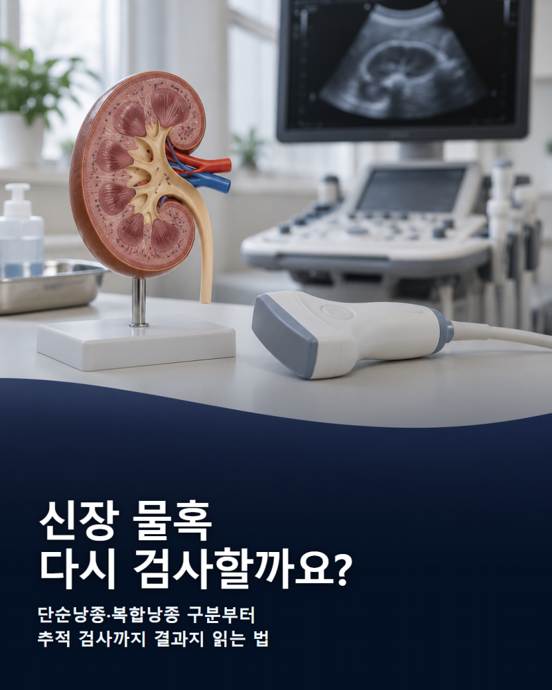 건강검진 신장 물혹, 다시 검사해야 할까요? 단순낭종·복합낭종 결과지 읽는 법