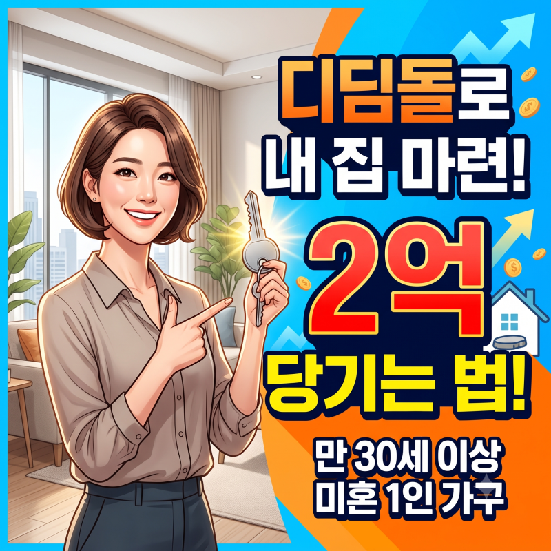 "디딤돌 대출 한도 꽉 채워 받기" 연봉 5천 이하 미혼 단독세대주 생애최초 우대금리 요건 총....