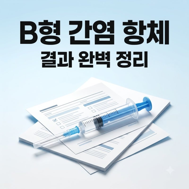 B형 간염 항체 양성 음성 차이와 검사 결과 해석 방법 총정리