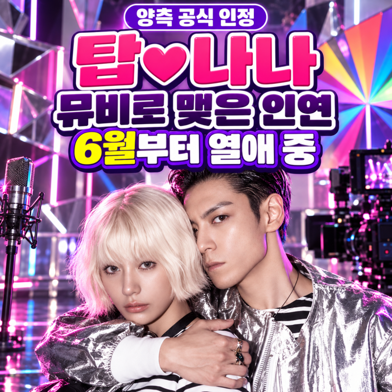 탑 나나 열애 공식 인정…뮤비로 맺은 인연, 지난 6월부터 교제 중인 두 사람
