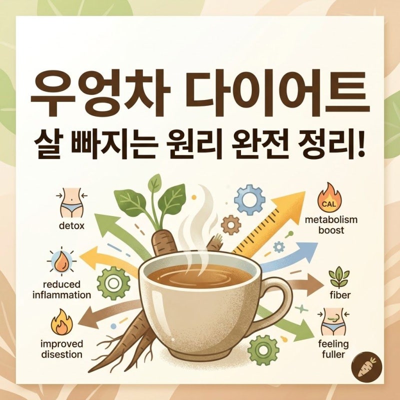 우엉차 다이어트에 효과 있을까? 살 빠지는 원리 정리