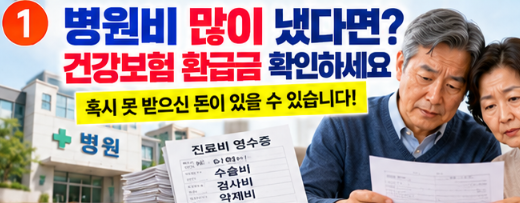 병원비 많이 냈다면 건강보험 환급금 확인하세요…실손보험 있어도 꼭 알아야 할 이유