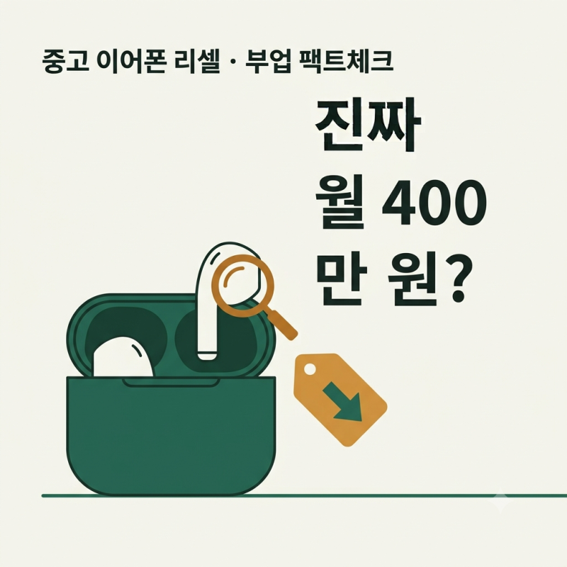 중고 에어팟 리셀 부업으로, 월 400만원을 벌수 있다?