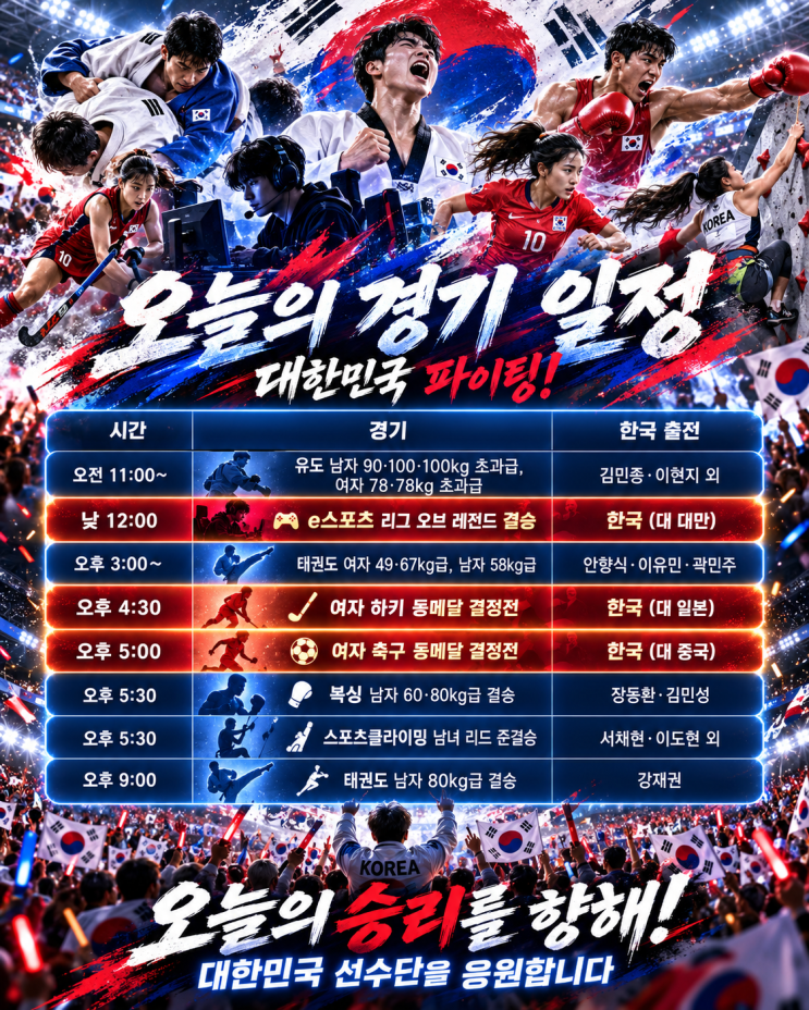 오늘 아시안게임 한국 경기 일정(10월 2일)｜LoL 2연패 도전, 김민종 ....