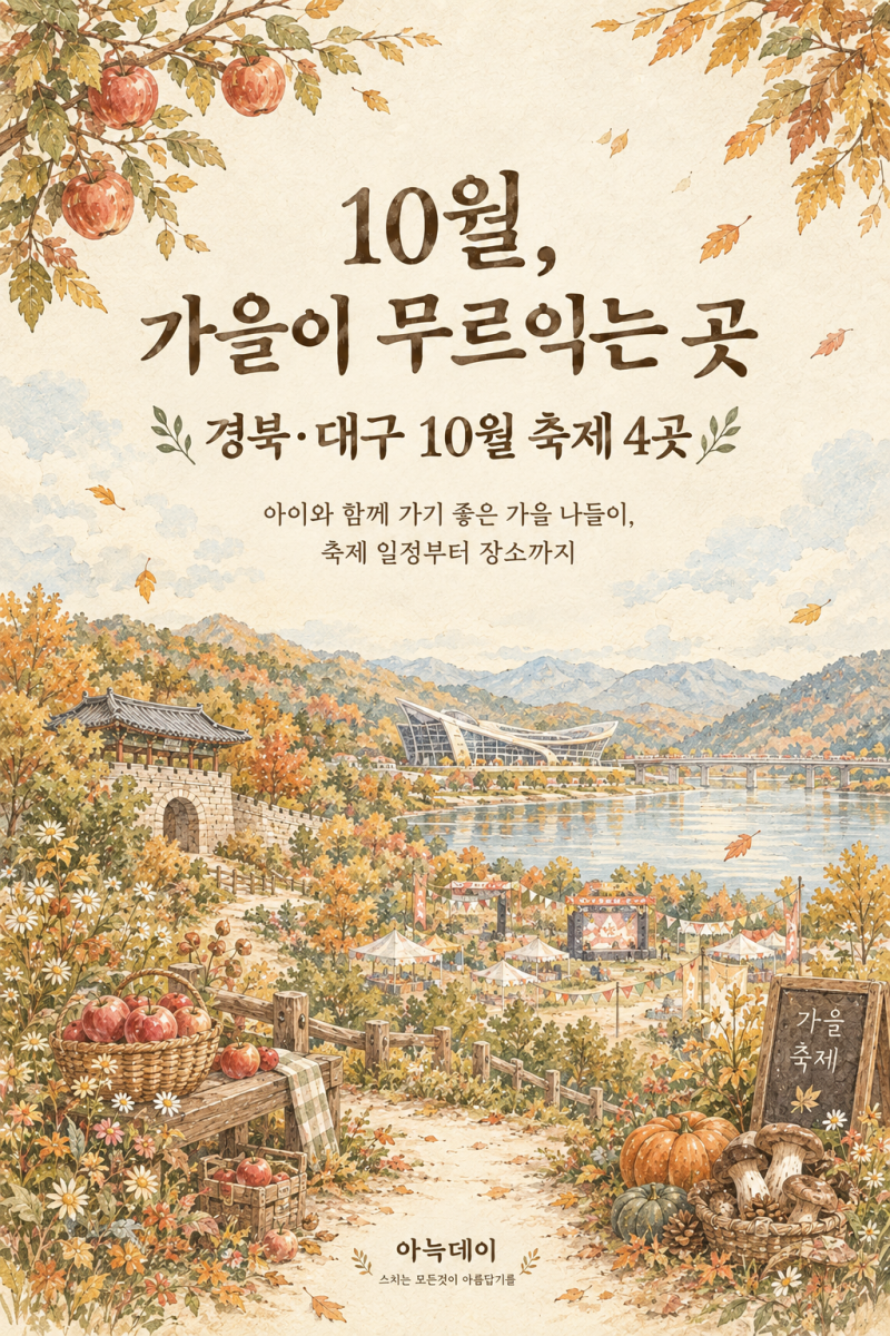 10월 경북 축제｜가을이 무르익는 곳, 주말에 떠나기 좋은 대구 근교 가족 나들이 (2탄)