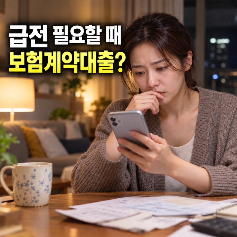 급하게 돈 필요해서 보험계약대출까지 알아보다 멈칫한 썰