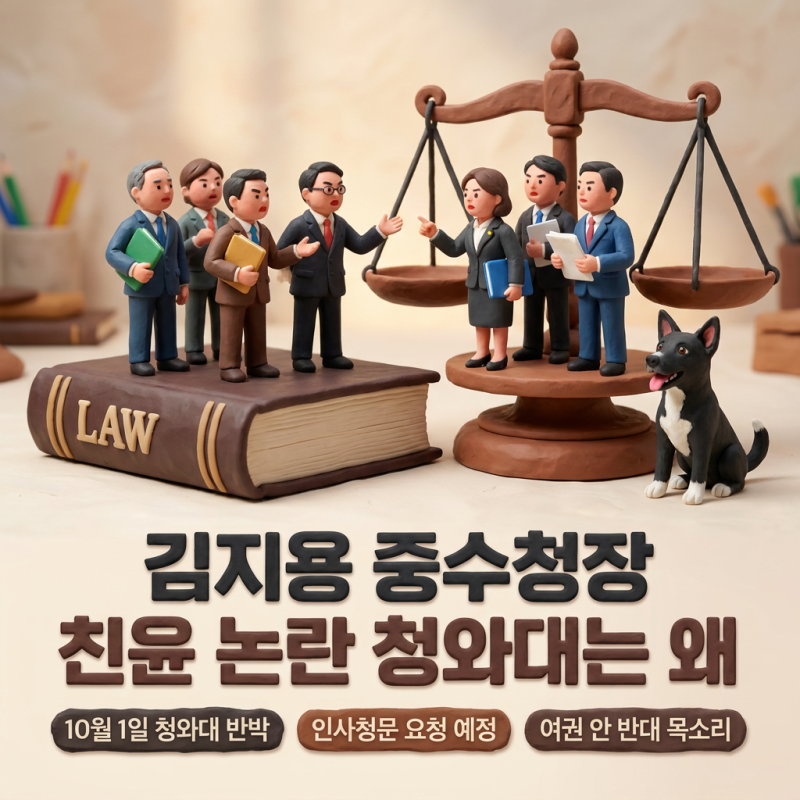 김지용 중수청장 친윤 논란! 청와대는 왜 아니라고 했나?