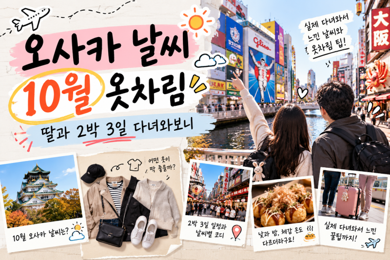 오사카 날씨 10월 옷차림｜딸과 2박 3일 다녀와보니