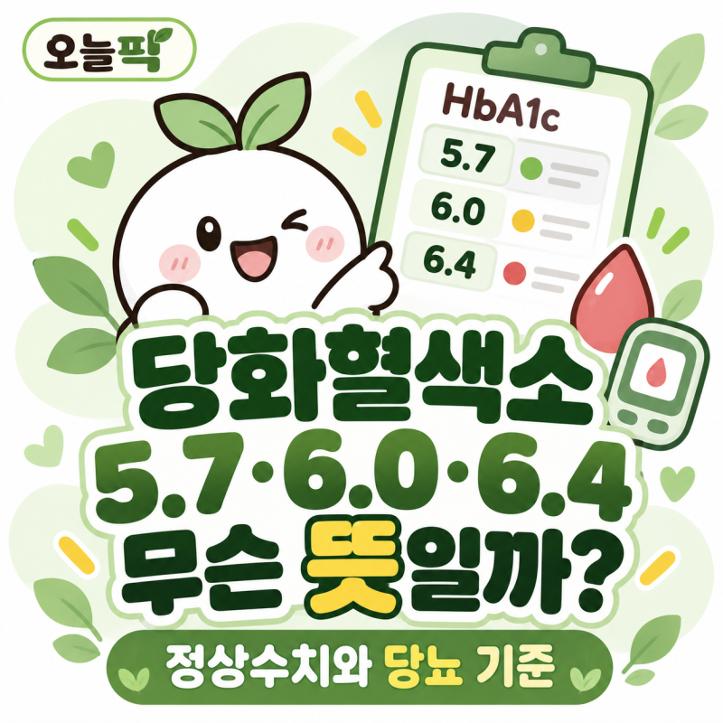 당화혈색소 5.7·6.0·6.4 무슨 뜻일까? 정상수치와 당뇨 기준