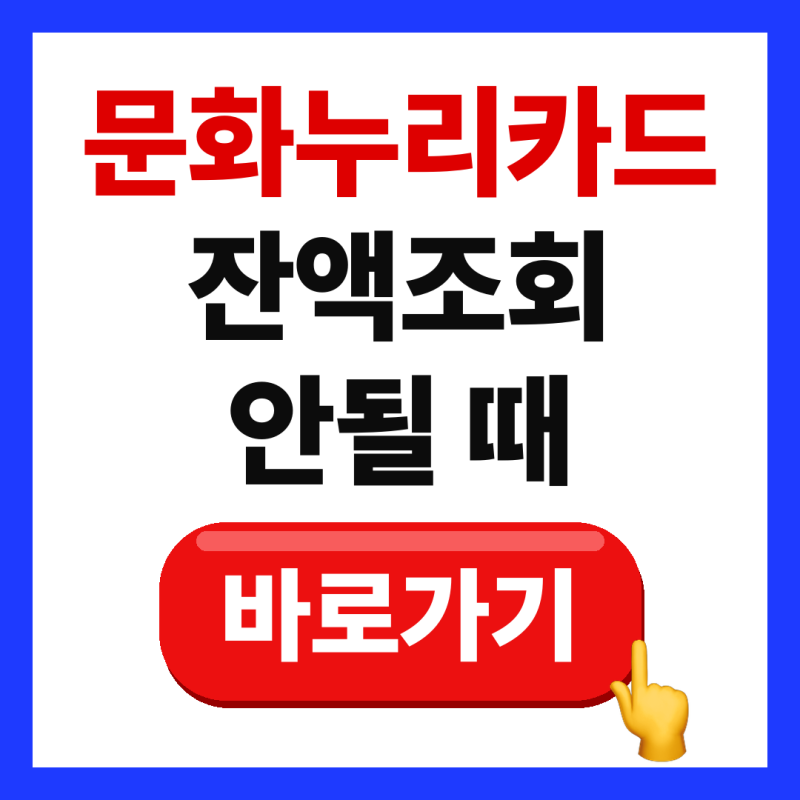 문화누리카드 잔액조회 안됨, 확인할 3가지와 12월 31일 소멸 주의