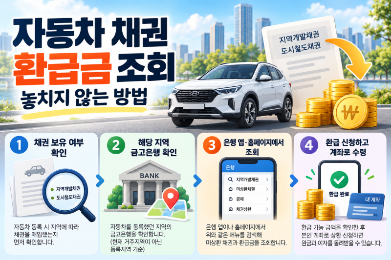 자동차 채권 환급금 조회하고 놓치지 않는 방법 알아보기