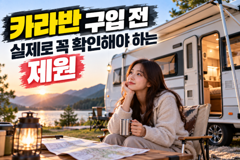 카라반 구입 전 실제로 꼭 확인해야 하는 제원, 크기와 가격만 보면 후회할 수 있습니다