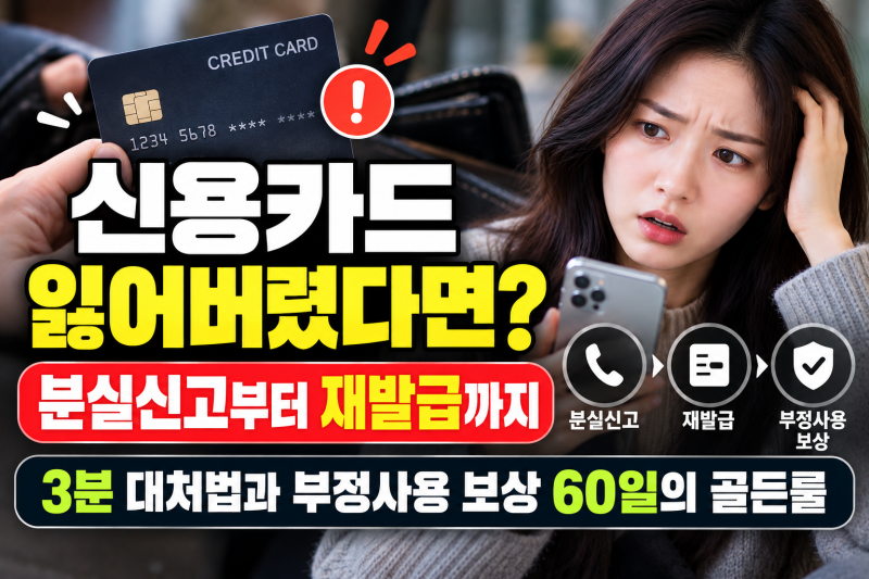 신용카드 잃어버렸다면? 분실신고부터 재발급까지 가장 먼저 할 일! 카드 잃어버렸을 때 3분 ....