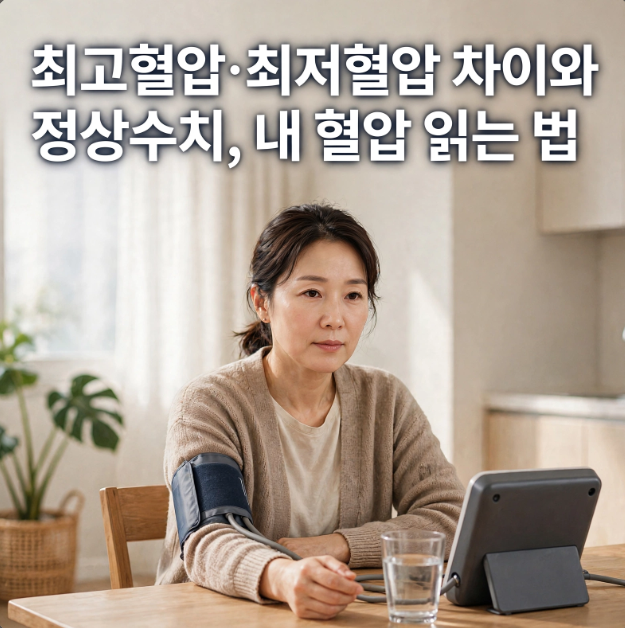 최저혈압 정상범위와 최고혈압 정상범위 기준