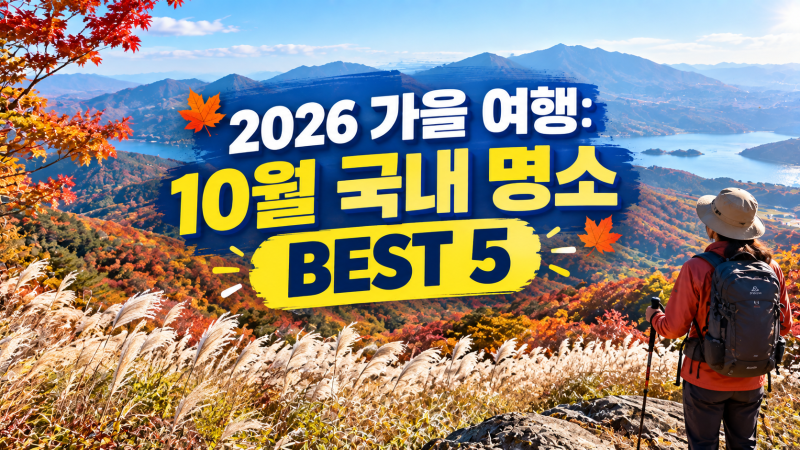 10월 국내여행지 베스트 5 추천: 단풍·억새 만개 시기부터 알짜 코스