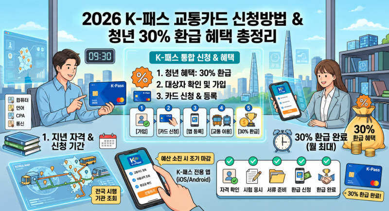 2026 K-패스 교통카드 신청방법 & 청년 30% 환급 혜택 총정리