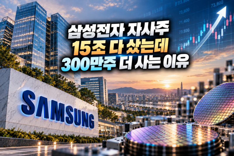 삼성전자 자사주 15조 다 샀는데 300만주 더 사는 이유