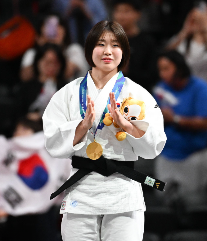 아시안게임 유도 여자 금메달, 허미미, 일본 하늘에 울려 퍼진 감동의 애국가