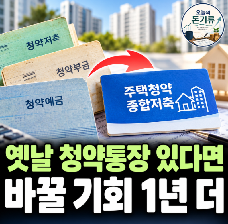 “바꿀 기회 1년 더 생겼다”…서랍 속 옛날 청약통장, 그냥 두면 될까요?