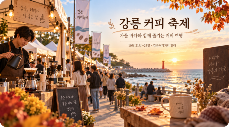 강릉 커피 축제 2026 일정 5일 총정리｜날짜·장소·프로그램·여행 팁