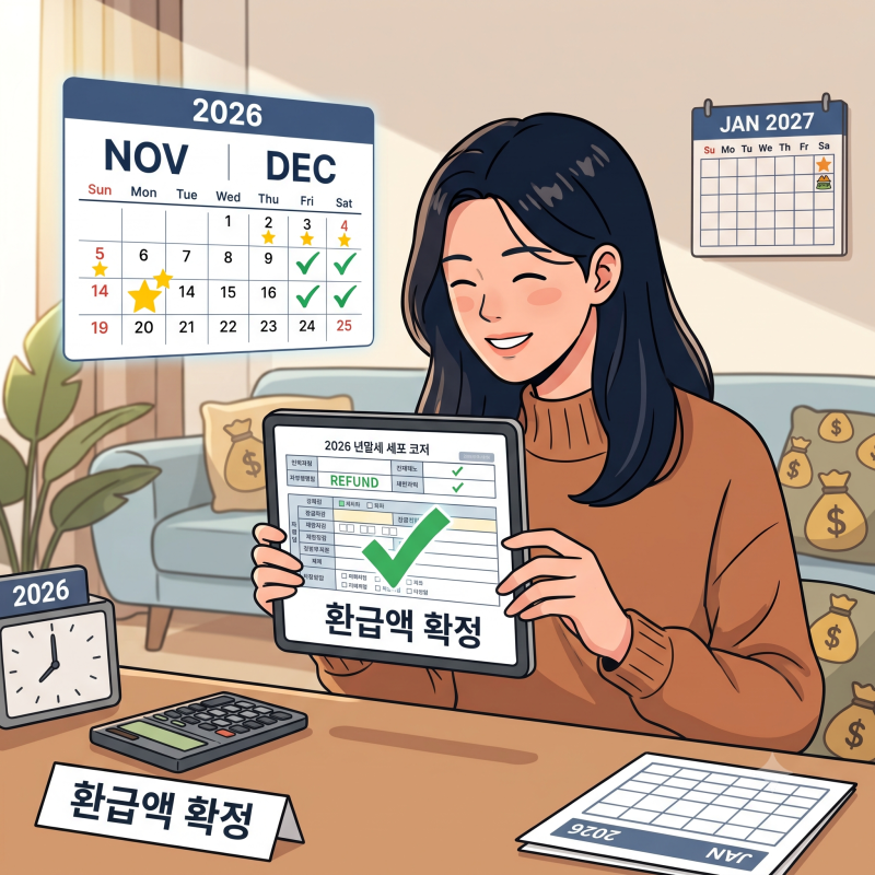 2026 연말정산 미리 준비 | 12월 31일 전에 꼭 해야 할 절세 7가지 (최신 개정 반영)