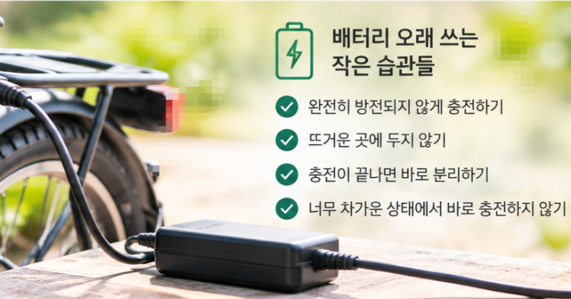 전기자전거 배터리 수명 줄이는 의외의 습관