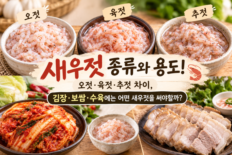 새우젓 종류와 용도! 오젓·육젓·추젓 차이, 김장·보쌈·수육에는 어떤 새우젓을 써야할까?