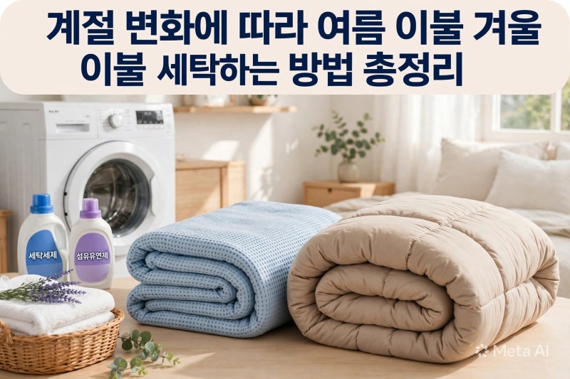계절 변화에 따라 여름 이불, 겨울 이불 세탁하는 방법 총정리｜보관법까지