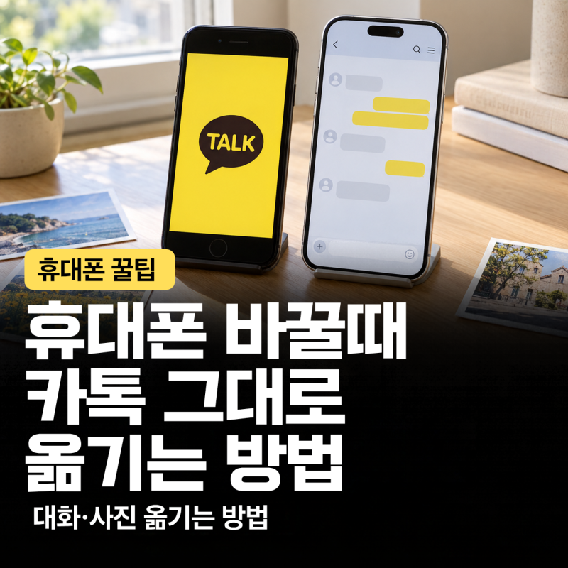 휴대폰 바꿀 때 카톡 그대로 옮기는 방법!