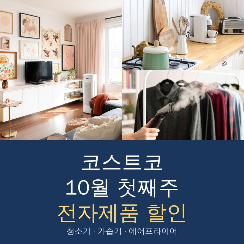 코스트코 10월 첫째주 전자제품 할인 | 청소기·가습기·에어프라이어