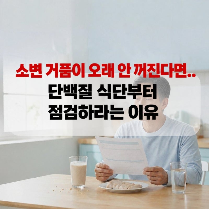 소변 거품이 오래 안 꺼진다면.. 단백질 식단부터 점검하라는 이유