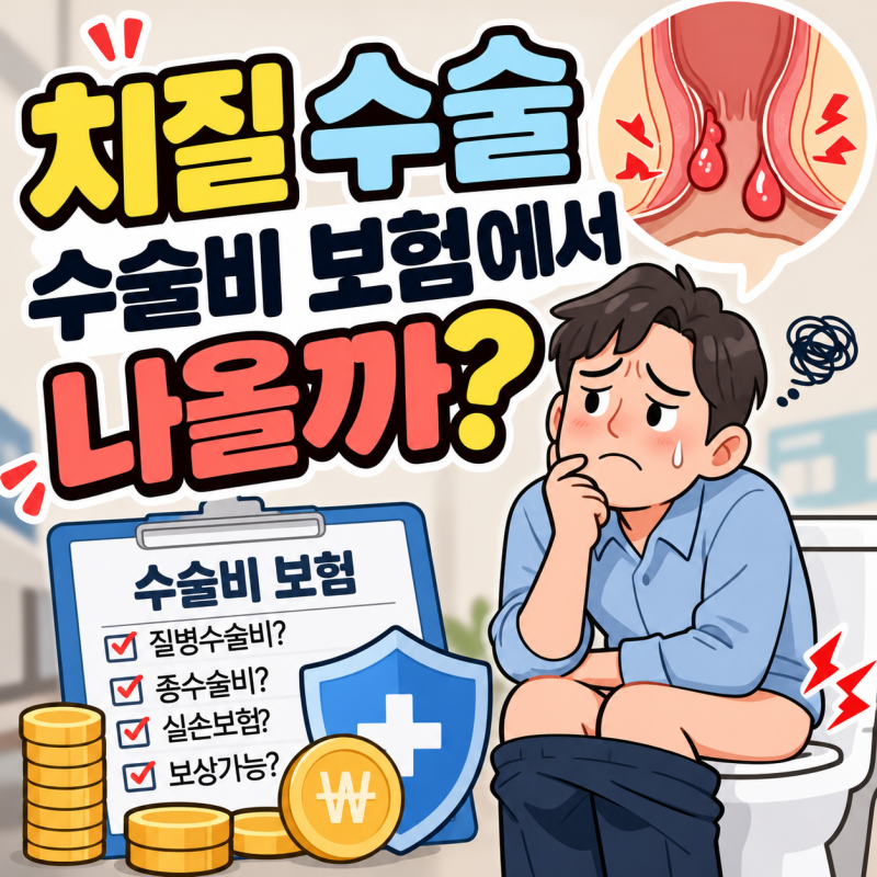 치질(치핵)수술 수술비 보험에서 나올까?